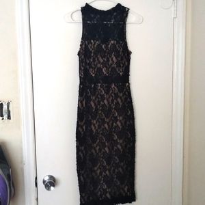 Sexy black lace dress